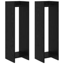 Planteholder 2 pcs Sort Eg 30 x 30 x 100 cm Konstrueret træ