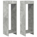 Planteholder 2 pcs BetonGrå 30 x 30 x 100 cm Konstrueret træ