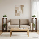 Planteholder 2 pcs Røget Eg 30 x 30 x 100 cm Konstrueret træ