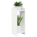 Planteholder med hylde Hvid 30 x 30 x 80 cm Konstrueret træ