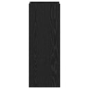 Planteholder med hylde Sort Eg 30 x 30 x 80 cm Konstrueret træ