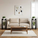 Planteholder 2 pcs Sort Eg 30 x 30 x 80 cm Konstrueret træ