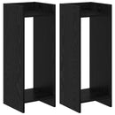 Planteholder 2 pcs Sort Eg 30 x 30 x 80 cm Konstrueret træ