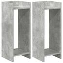 Planteholder 2 pcs BetonGrå 30 x 30 x 80 cm Konstrueret træ