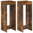 Planteholder 2 stk. Røget Eg 30 x 30 x 80 cm Konstrueret træ