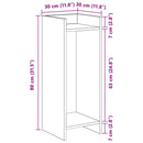 Planteholder 2 pcs Grå Sonoma 30 x 30 x 80 cm Konstrueret træ
