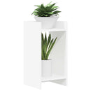 Planteholder med hylde Hvid 30 x 30 x 60 cm Konstrueret træ