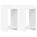 Planteholder 2 pcs Hvid 30 x 30 x 60 cm Konstrueret træ