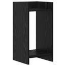 Planteholder med hylde Sort Eg 30 x 30 x 60 cm Konstrueret træ