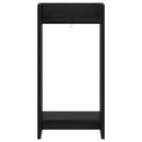 Planteholder med hylde Sort Eg 30 x 30 x 60 cm Konstrueret træ