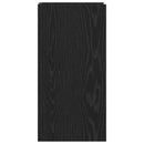 Planteholder med hylde Sort Eg 30 x 30 x 60 cm Konstrueret træ