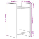 Planteholder med hylde Sort Eg 30 x 30 x 60 cm Konstrueret træ
