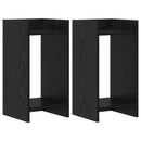 Planteholder Sort Eg 30 x 30 x 60 cm Konstrueret træ