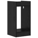 Planteholder med hylde Sort Eg 30 x 30 x 60 cm Konstrueret træ