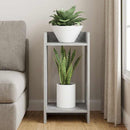 Planteholder med hylde BetonGrå 30 x 30 x 60 cm Konstrueret træ