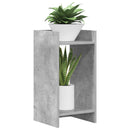 Planteholder med hylde BetonGrå 30 x 30 x 60 cm Konstrueret træ