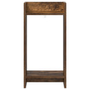 Planteholder med hylde Røget Eg 30 x 30 x 60 cm Konstrueret træ