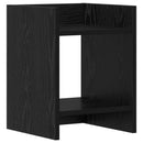 Planteholder med hylde Sort Eg 30 x 30 x 40 cm Konstrueret træ