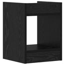Planteholder med hylde Sort Eg 30 x 30 x 40 cm Konstrueret træ