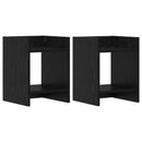 Planteholder 2 pcs Sort Eg 30 x 30 x 40 cm Konstrueret træ