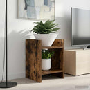 Planteholder med hylde Røget Eg 30 x 30 x 40 cm Konstrueret træ