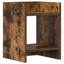 Planteholder med hylde Røget Eg 30 x 30 x 40 cm Konstrueret træ