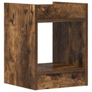 Planteholder med hylde Røget Eg 30 x 30 x 40 cm Konstrueret træ