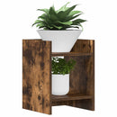 Planteholder med hylde Røget Eg 30 x 30 x 40 cm Konstrueret træ