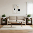 Planteholder 2 pcs Røget Eg 30 x 30 x 40 cm Konstrueret træ