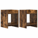 Planteholder 2 stk. Røget Eg 30 x 30 x 40 cm Konstrueret træ