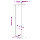 Planteholder Sonoma eg 25 x 25,5 x 100,5 cm Konstrueret træ