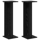Planteholder 2 stk. Sort Eg 25 x 25,5 x 80,5 cm Konstrueret træ