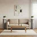 Planteholder 2 pcs Betongrå Ø40 x 100 cm Konstrueret træ
