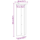 Planteholder 2 pcs Røget eg Ø40 x 100 cm Konstrueret træ