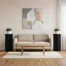 Planteholder 2 pcs Sort 40 x 40 x 80 cm Konstrueret træ