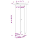 Planteholder 2 pcs Gammelt træ 40 x 40 x 80 cm Konstrueret træ