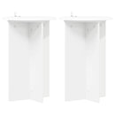 Planteholder 2 pcs Hvid Ø40 x 60 cm Konstrueret træ