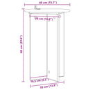 Planteholder 2 pcs Røget eg Ø40 x 60 cm Konstrueret træ