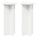 Planteholder 2 pcs Hvid Ø29,5 x 60 cm Konstrueret træ