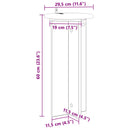 Planteholder 2 pcs Hvid Ø29,5 x 60 cm Konstrueret træ