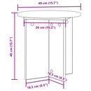 Planteholder 2 pcs Hvid Ø40 x 40 cm Konstrueret træ