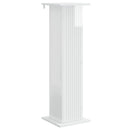 Planteholder Hvid højglans 30,5 x 30 x 100,5 cm Konstrueret træ