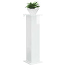 Planteholder Hvid højglans 30,5 x 30 x 100,5 cm Konstrueret træ