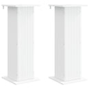 Planteholder 2 pcs Hvid 30,5 x 30 x 80,5 cm Konstrueret træ