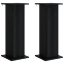 Planteholder 2 pcs Sort 30,5 x 30 x 80,5 cm Konstrueret træ