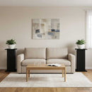 Planteholder 2 pcs Sort 30,5 x 30 x 60,5 cm Konstrueret træ