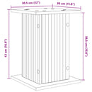 Planteholder 2 pcs Sort 30,5 x 30 x 43 cm Konstrueret træ