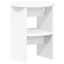 Sideskab 2 pcs Hvid Ø40 x 50 cm Konstrueret træ