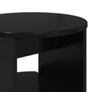 Sideskab 2 pcs Sort Ø40 x 50 cm Konstrueret træ