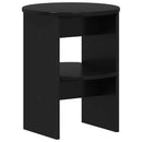 Sideskab 2 pcs Sort Ø40 x 50 cm Konstrueret træ